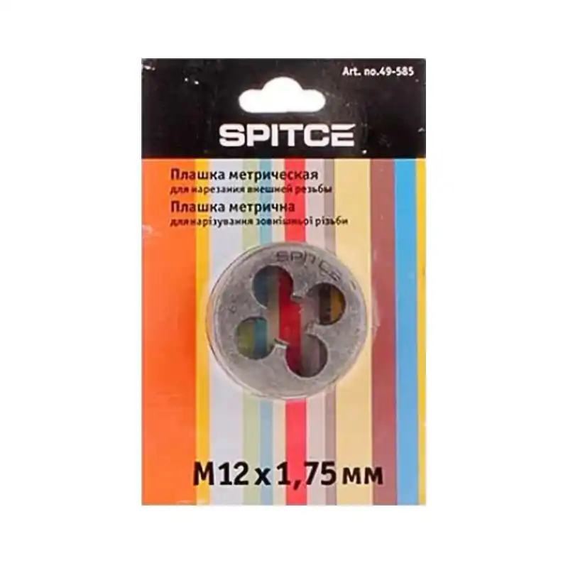 Плашка метрична Spitce M12x1,75 мм, 49-585 купити недорого в Україні, фото 2