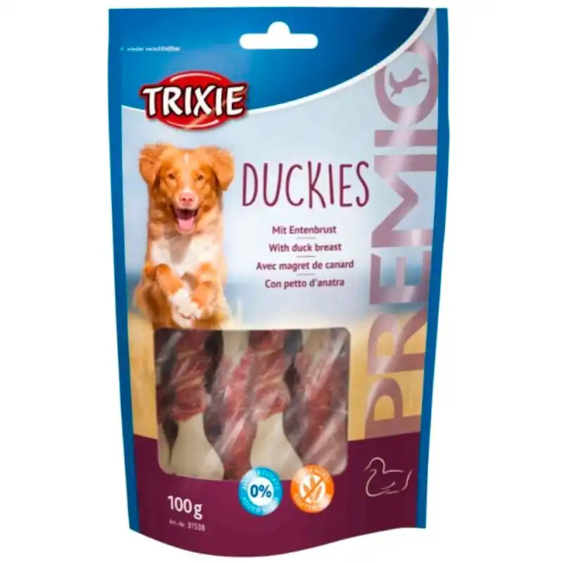 Лакомство для собак Trixie Premio Duckies утка, кальциевая кость, 100 г, 31538 купить недорого в Украине, фото 1