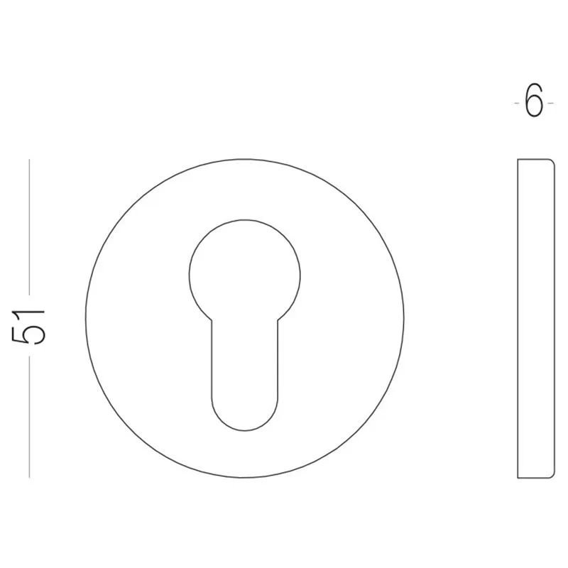 Накладка під циліндр MVM E19 SC, 51x6 мм, сатин/хром купити недорого в Україні, фото 2