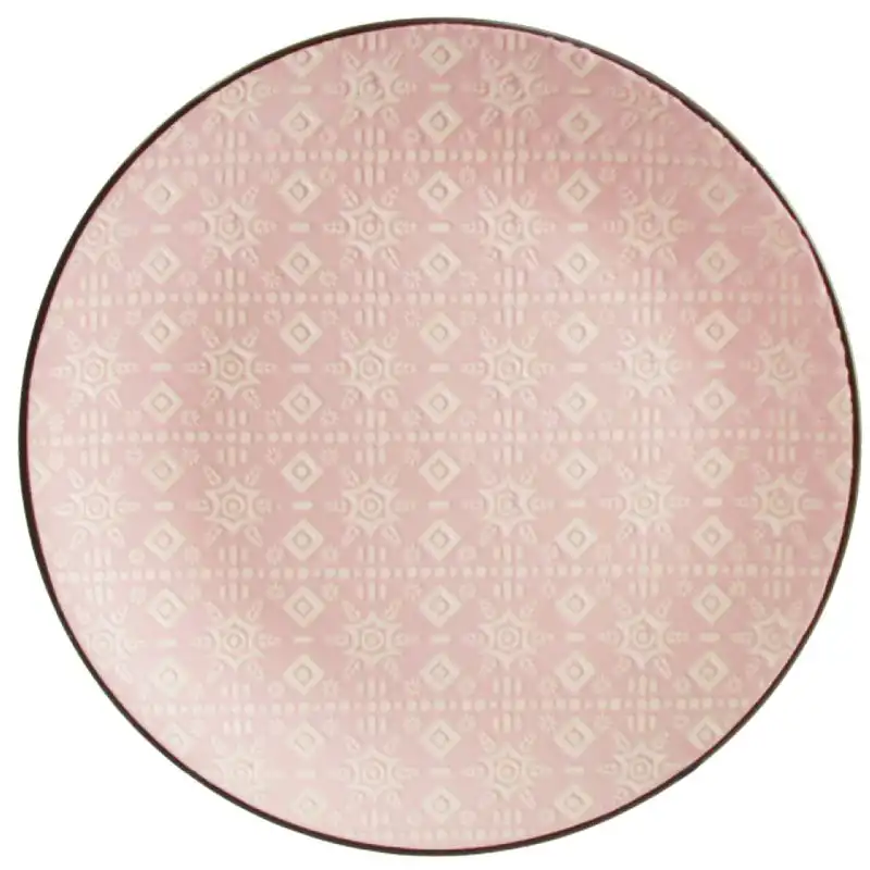 Тарілка десертна Astera Engrave Pink, кругла, 19 см, A0470-HP22-S купити недорого в Україні, фото 1