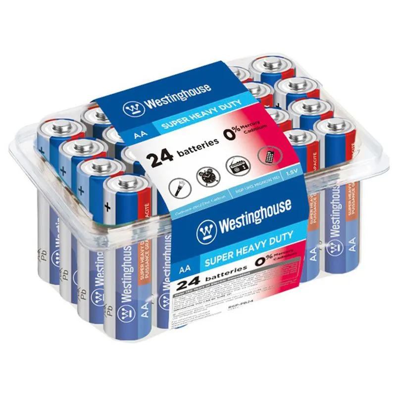 Батарейка Westinghouse Super Heavy Duty, AA/R6, 24 шт, R6P-PB24V купить недорого в Украине, фото 1