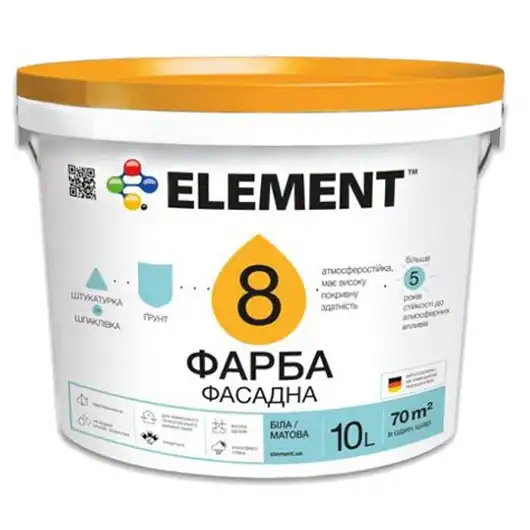 Краска фасадная Element 10, 10 л купить недорого в Украине, фото 1