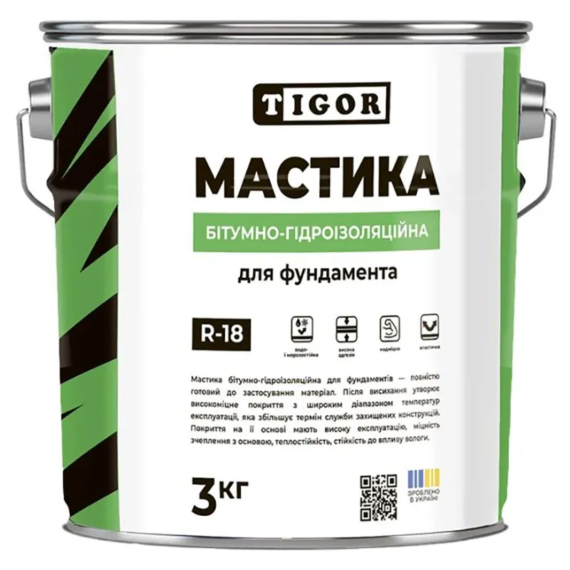 Мастика для фундаментов гидроизоляционная Tigor, 3 кг купить недорого в Украине, фото 1