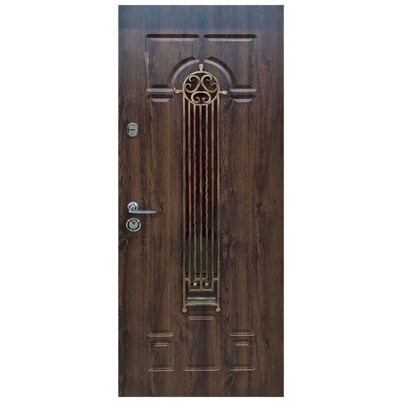 Дверь металлическая Статус Престиж FS-105 960х2050 мм, дуб темный винорит, правая купить недорого в Украине, фото 1