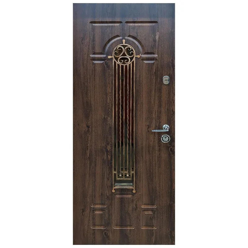 Дверь металлическая Престиж Статус FS-105 960х2050 мм, дуб темний винорит, левая купить недорого в Украине, фото 1