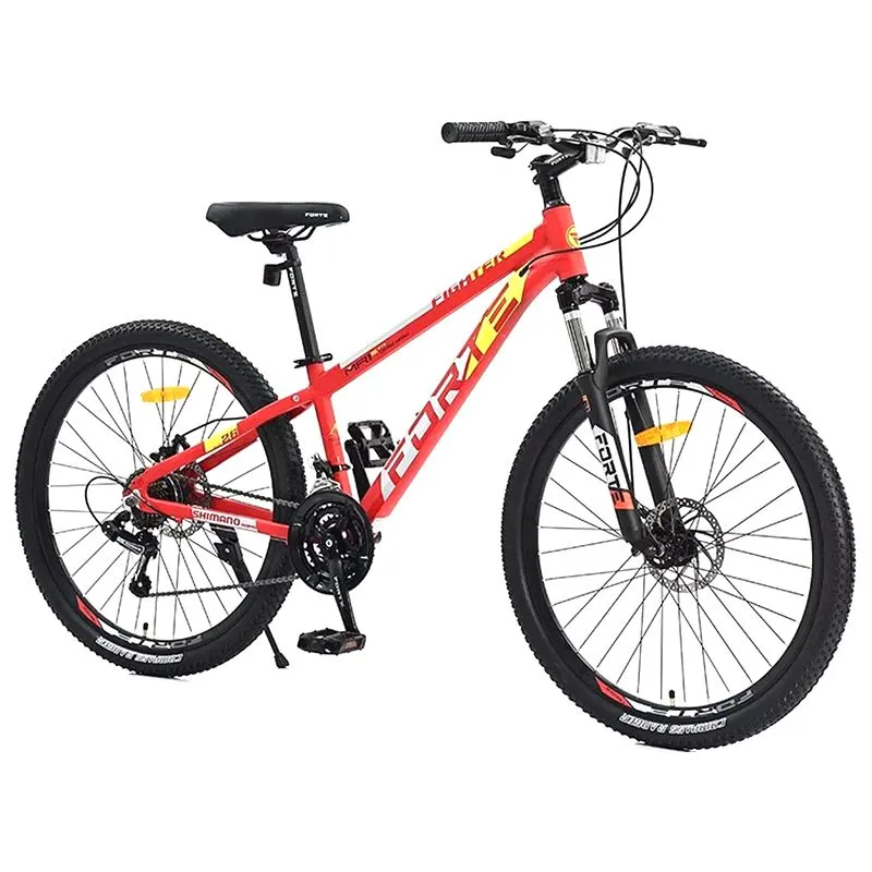 Велосипед Forte Fighter, рама 13", колеса 26", червоно-жовтий, 127409 купити недорого в Україні, фото 1