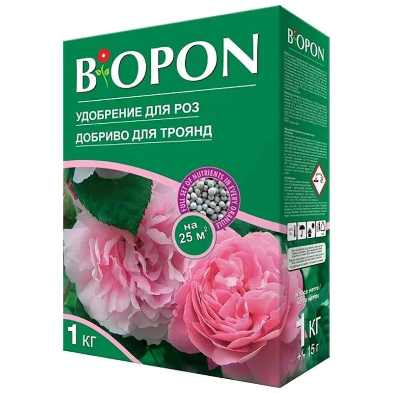 Добриво Biopon гранульоване для троянд, 1 кг купити недорого в Україні, фото 1