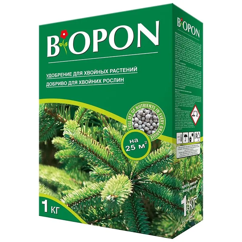 Добриво Biopon гранульоване для хвойних рослин, 1 кг купити недорого в Україні, фото 1