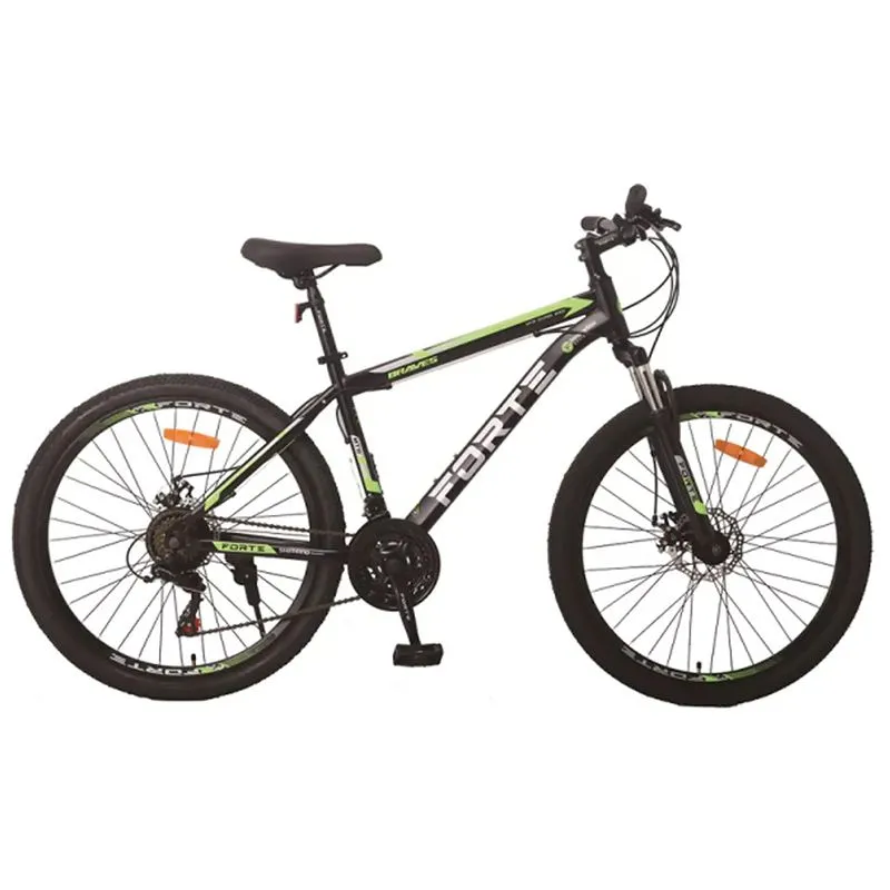 Велосипед Forte Braves, рама 17", колеса 26", чорно-зелений, 117826 купити недорого в Україні, фото 1