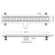 Трап для душу Valtemo Starline Black Base, 600 мм, VLD-562420, фото 2 Трап для душу Valtemo Starline Black Base, 600 мм, VLD-562420 купити недорого в Україні, фото 2