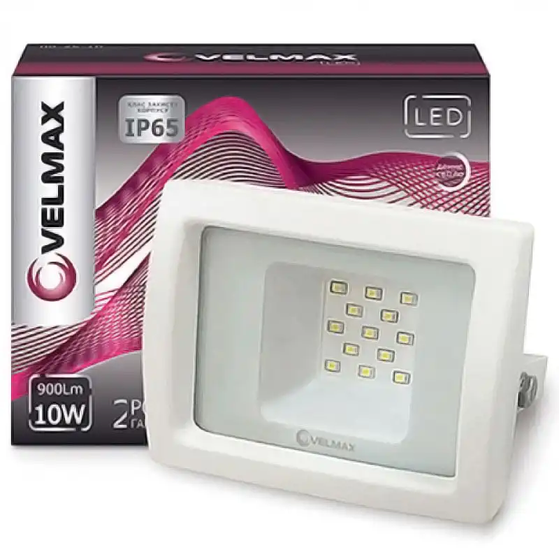 Прожектор LED Velmax, 10W, 6200K, белый, 00-25-12 купить недорого в Украине, фото 1