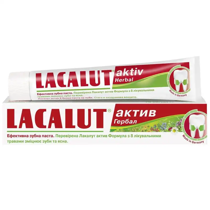 Зубная паста Lacalut Актив Гербал, 75 мл, 692165 купить недорого в Украине, фото 2