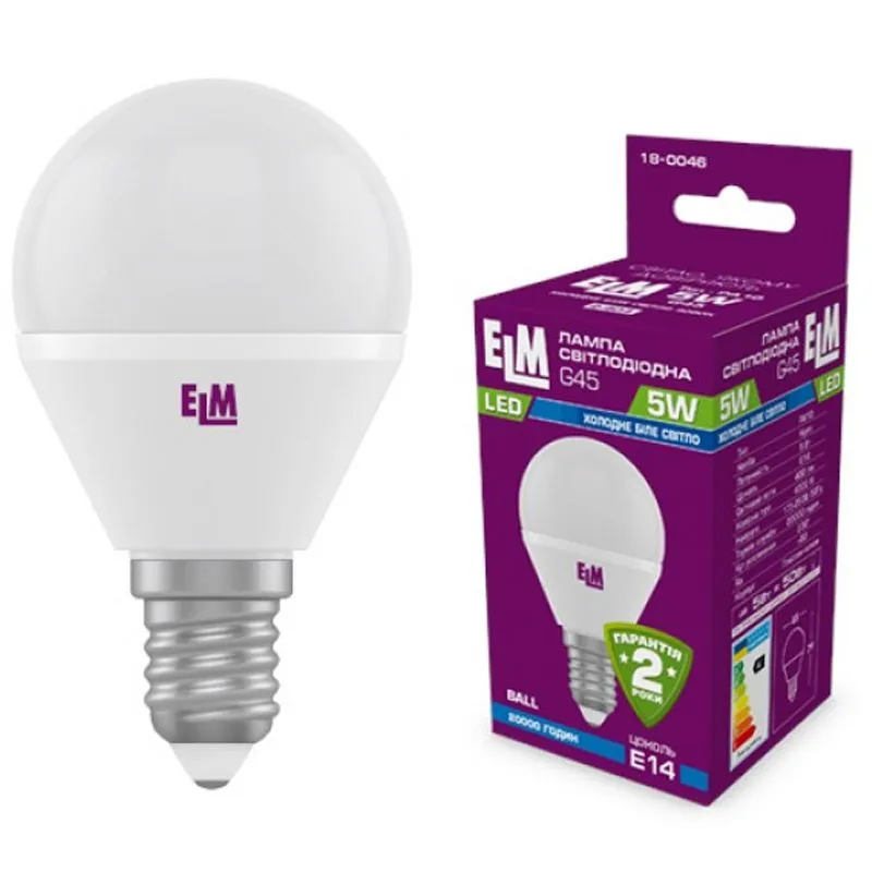 Лампа світлодіодна ELM PA10 E14, 5 Вт, 4000 К, 18-0046 купити недорого в Україні, фото 2