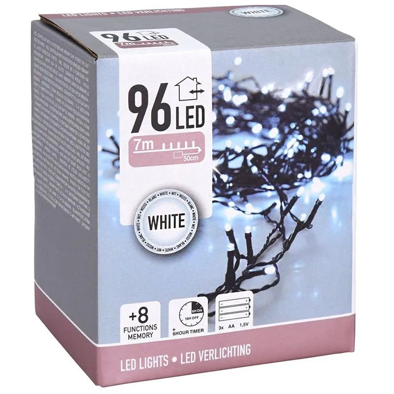 Гірлянда світлодіодна Koopman, 7 м, 96 LED, холодний білий, AX8415020 купити недорого в Україні, фото 1