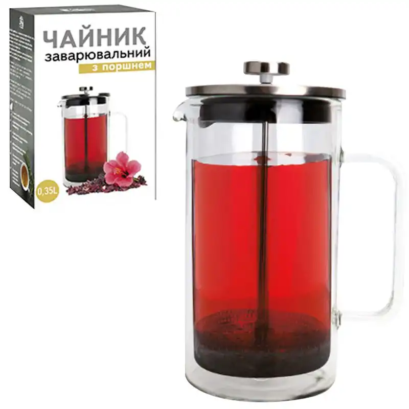 Чайник заварювальний з поршнем S&T, 350 мл, 9154 купити недорого в Україні, фото 2