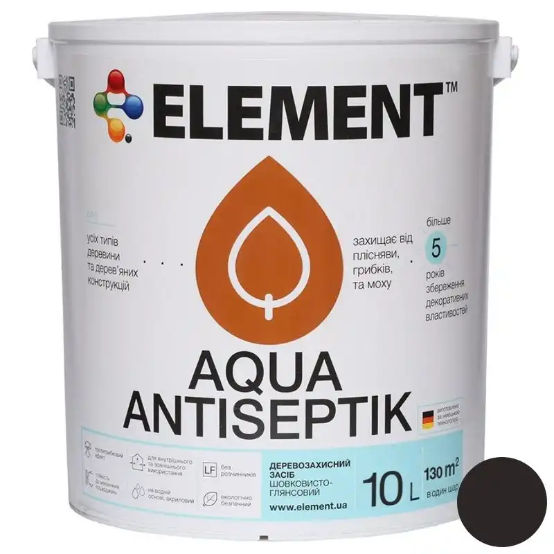 Антисептик Element Aqua, 10 л, палісандр купити недорого в Україні, фото 1