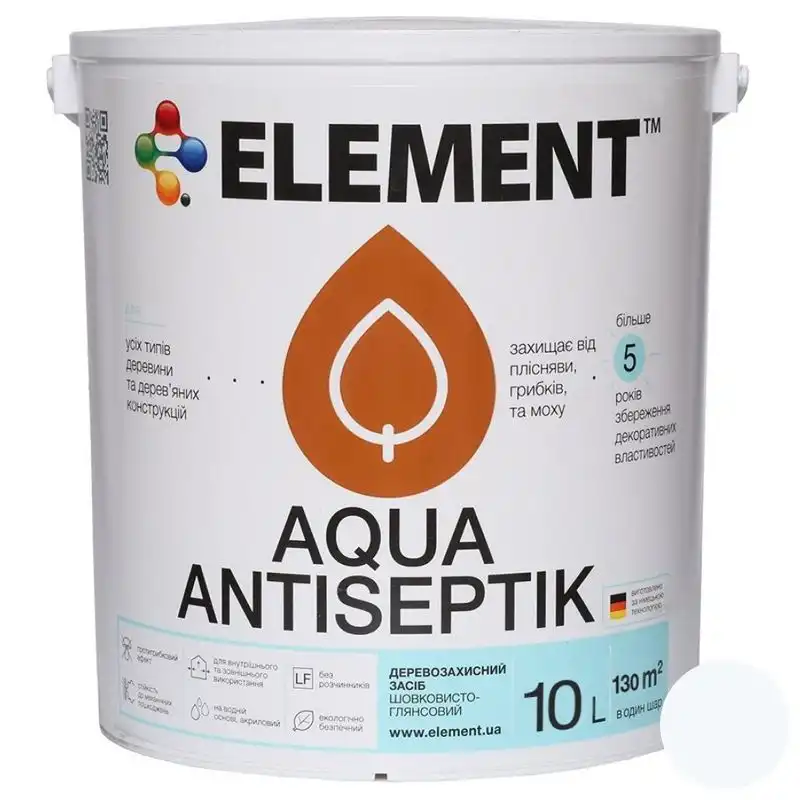 Антисептик Element Aqua, 10 л, білий купити недорого в Україні, фото 1