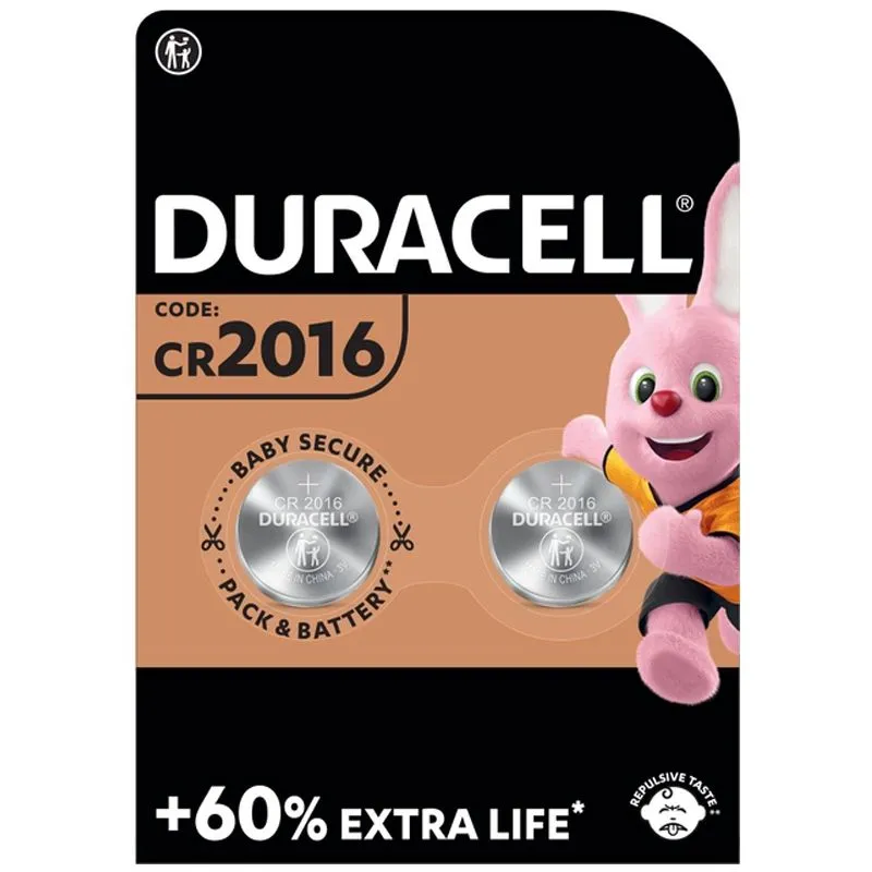 Батарейка литиевая дисковая Duracell 2016, CR, 2 шт, 5010969 купить недорого в Украине, фото 1