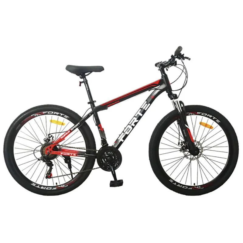 Велосипед Forte Braves, рама 17", колеса 27.5", чорно-червоний, 117828 купити недорого в Україні, фото 1