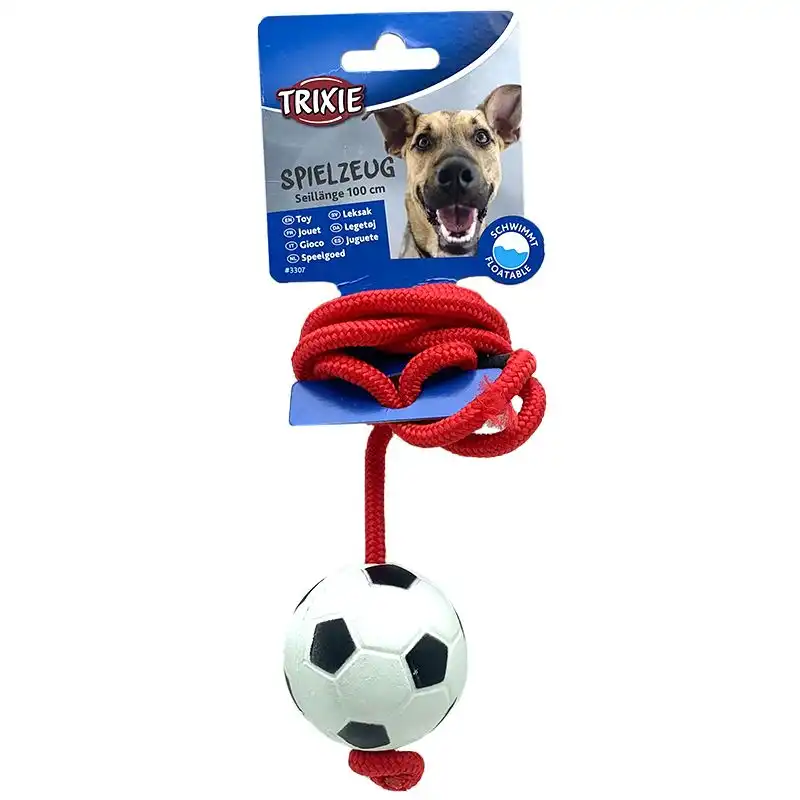 Игрушка для собак Trixie Мяч для дрессировки с канатом, 6 см, 1 м, 3307 купить недорого в Украине, фото 2