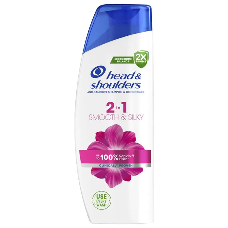 Шампунь-бальзам Head & Shoulders 2в1 Гладкое и шелковистое, 330 мл купить недорого в Украине, фото 1