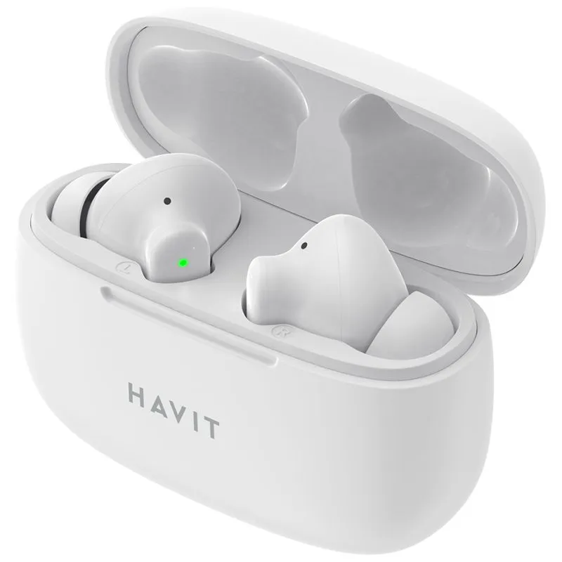 Навушники бездротові Havit TW967, білий купити недорого в Україні, фото 2