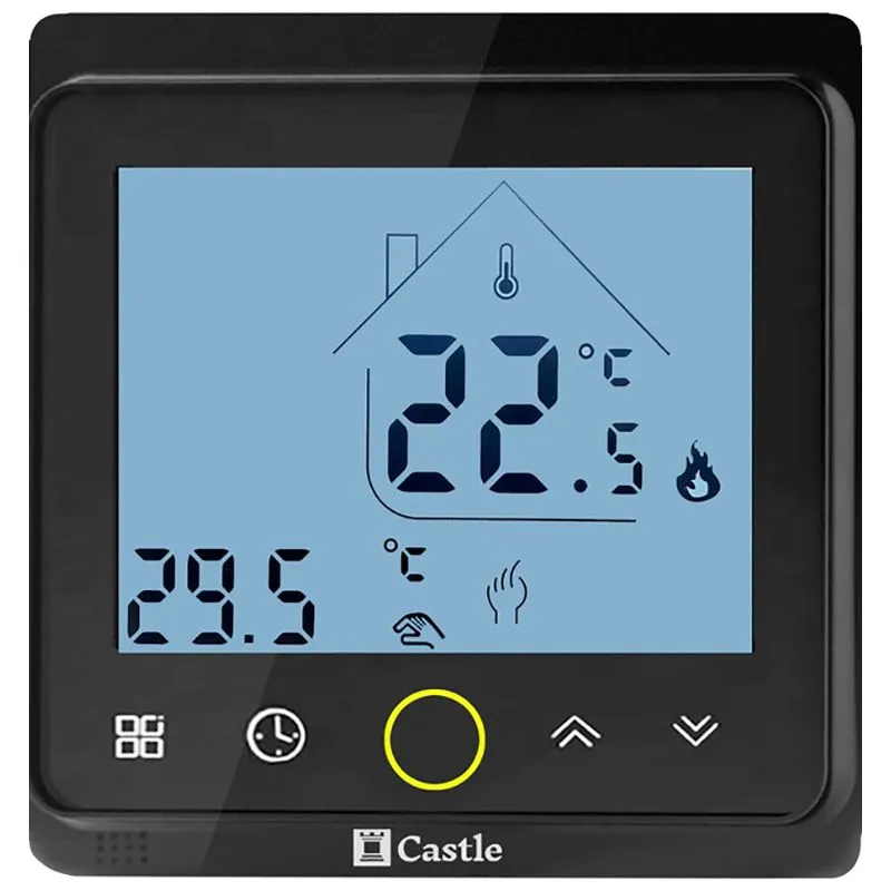 Терморегулятор для теплої підлоги з керуванням через Wi-Fi Castle АС603H-B-WiFi, 55013661 купити недорого в Україні, фото 1
