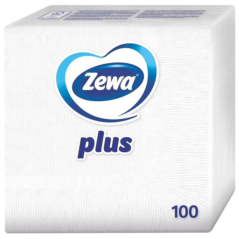 Салфетки Zewa Plus, 33х33 см, белый, 100 шт купить недорого в Украине, фото 1