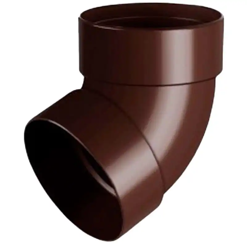 Отвод трубы двухмуфтовый RainWay 67°, 75 мм, коричневый купить недорого в Украине, фото 1