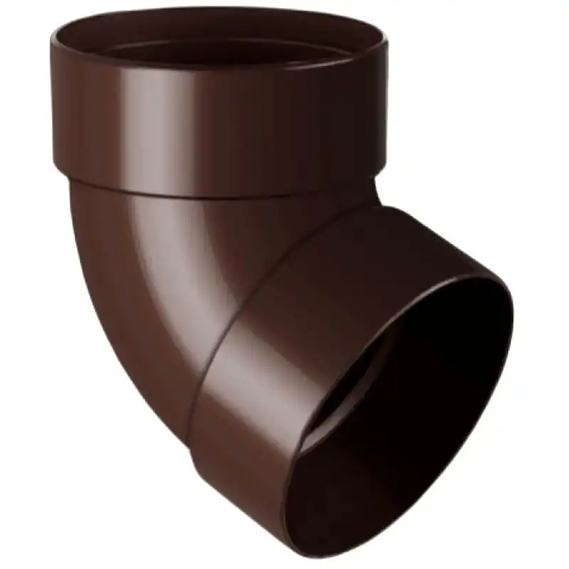 Отвод трубы двухмуфтовый RainWay 67°, 100 мм, коричневый купить недорого в Украине, фото 1