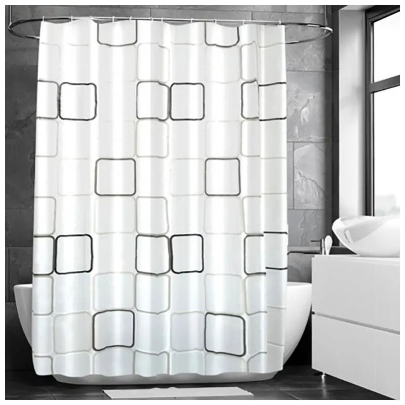 Штора для ванной комнаты Woko Piastrella, 180х180 см, с кольцами 12 шт, PE7224A купить недорого в Украине, фото 1