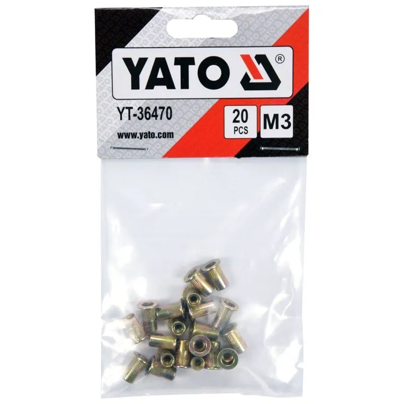 Нітогайка Yato, М3, 9 мм, 20 шт, YT-36470 купити недорого в Україні, фото 2