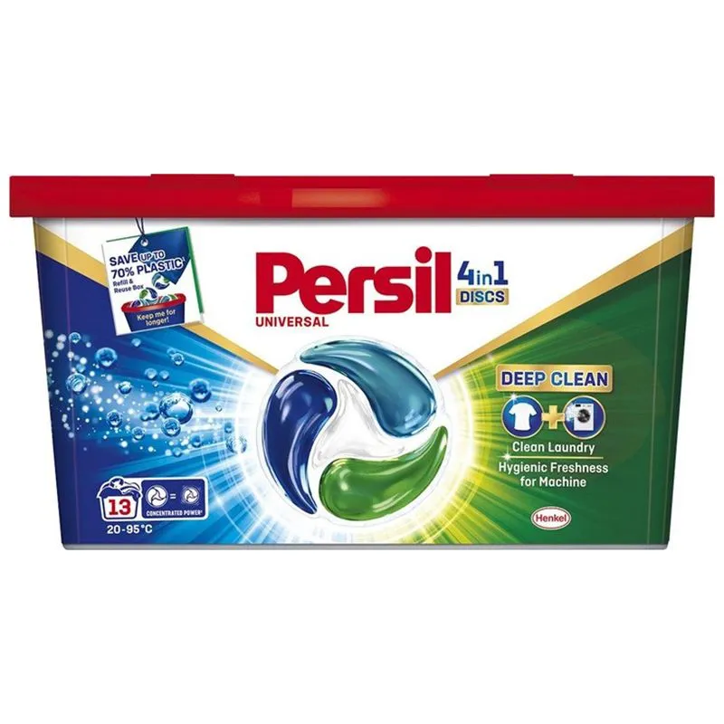 Диски для прання Persil 4in1 Discs Universal Deep Clean, 13 шт купити недорого в Україні, фото 1