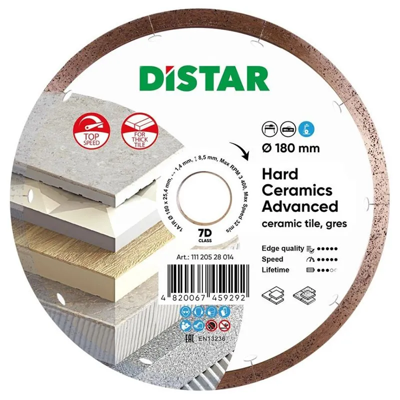 Диск алмазный Di-Star Hard ceramics 1A1R, 180х25,4х1,4 мм, AY180T0042 купить недорого в Украине, фото 1