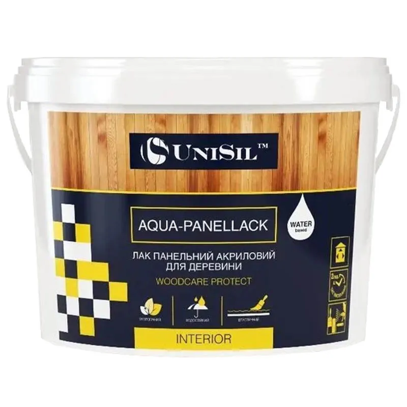 Лак панельний UniSil Aqua-Panellack, 1 л купити недорого в Україні, фото 1