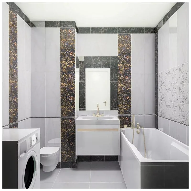 Декор Kerama Marazzi Асторія Птахи, 250х750 мм, чорний, SST\A01\12000R купити недорого в Україні, фото 1
