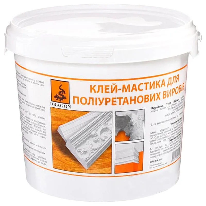 Клей-мастика Dragon для полиуретановых изделий, 1,5 кг купить недорого в Украине, фото 1