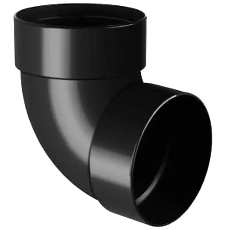 Отвод трубы двухмуфтовый RainWay 87°, 100 мм, чёрный, 10.130.16.008.RW купить недорого в Украине, фото 1