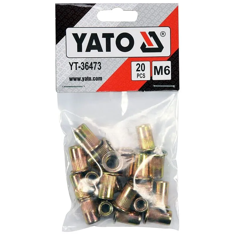 Нитогайка Yato, М6, 15 мм, 20 шт, YT-36473 купить недорого в Украине, фото 2