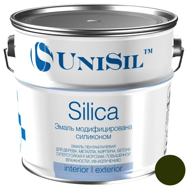Эмаль пентафталевая UniSil Silica, RAL 6003, 2,8 кг, хаки купить недорого в Украине, фото 1