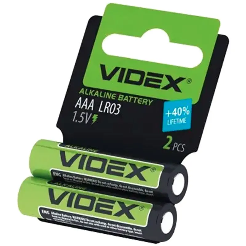 Батарейка лужна Videx, AAA/LR03, 21165 купити недорого в Україні, фото 1