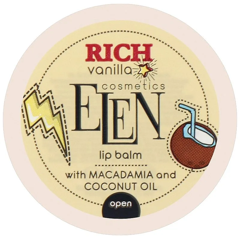 Бальзам для губ Elen Cosmetics Rich Vanilla, 9 г купити недорого в Україні, фото 1