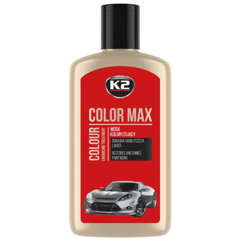 Поліроль K2 Color MAX, червоний, 250 мл, K020RED купити недорого в Україні, фото 1