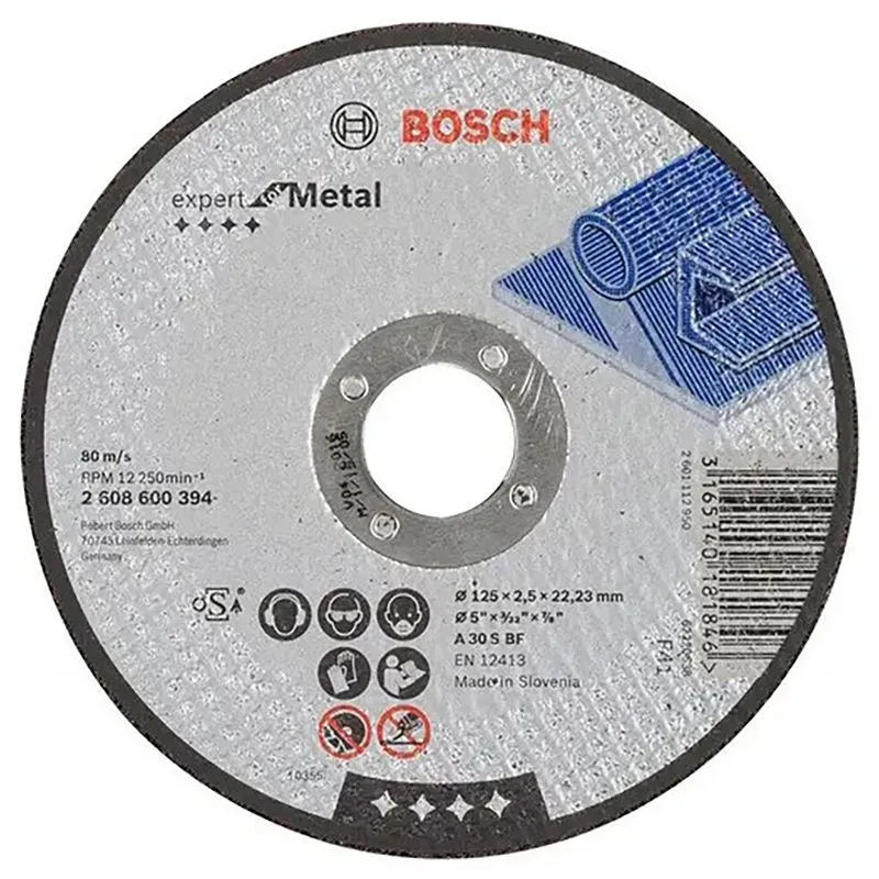 Диск відрізний Bosch, 125х2,5х22,2 мм, 2608600394 купити недорого в Україні, фото 1