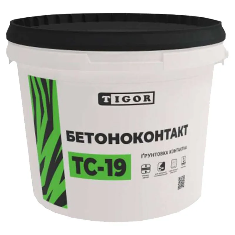 Грунтовка бетоноконтакт Tigor ТС-19, 3 л, фото 1 Грунтовка бетоноконтакт Tigor ТС-19, 3 л купити недорого в Україні, фото 1