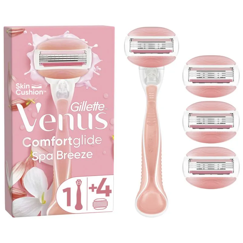 Станок для гоління Gillette Venus Comfortglide Spa Breeze з 4 картриджами купити недорого в Україні, фото 1