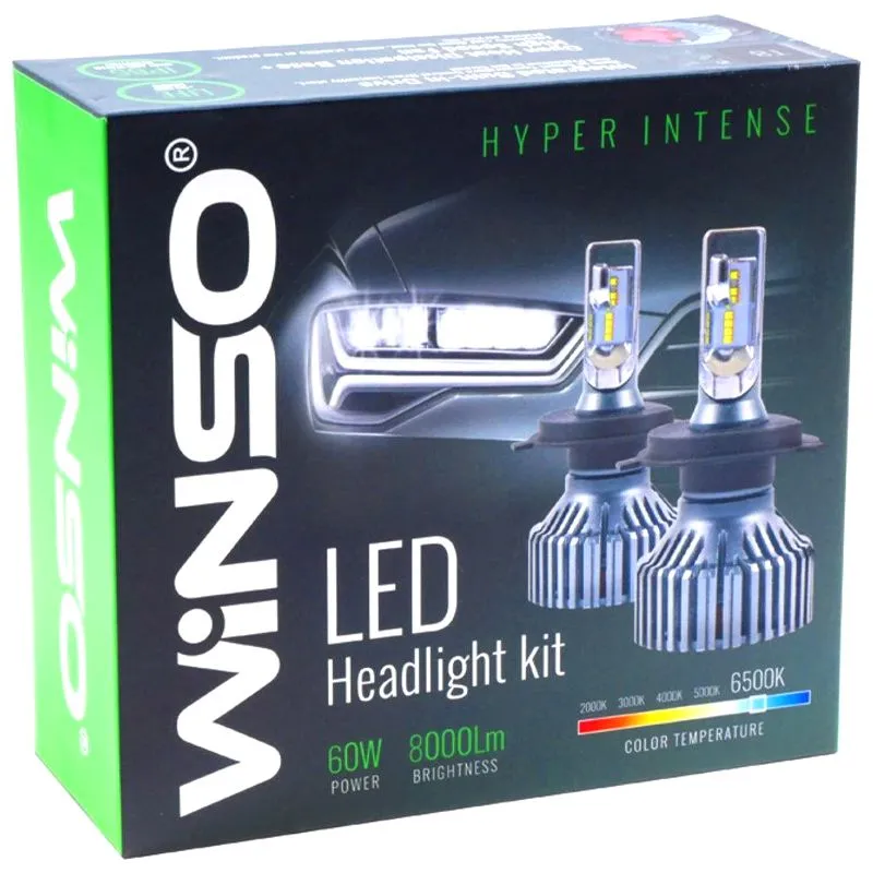 Лампи головного світла Winso LED H7, 60 Вт, 2 шт, 798700 купити недорого в Україні, фото 1