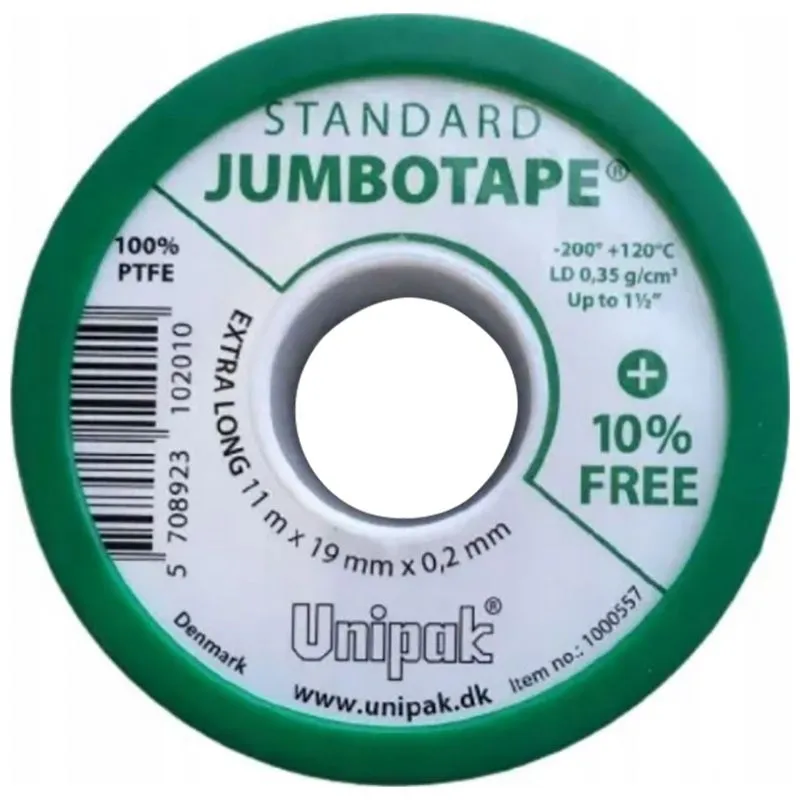 Фум-лента Unipak Jumbotape Standard ПТФЭ, 10 м, 19х0,2 мм, 1000557 купить недорого в Украине, фото 1