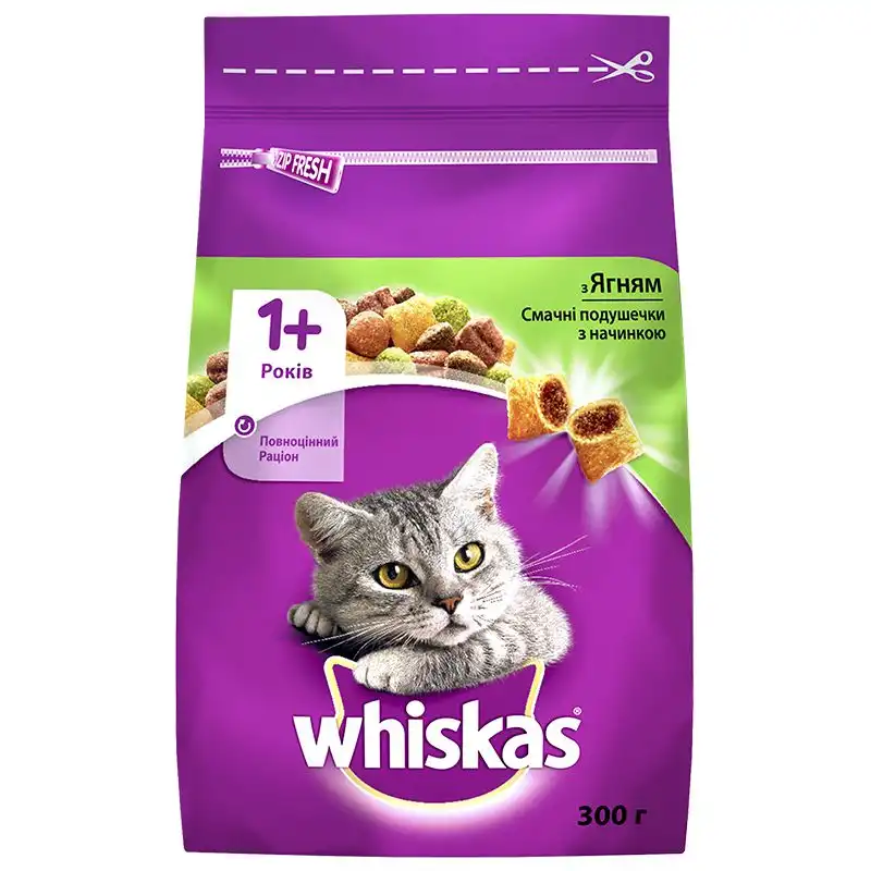 Корм для дорослих котів Whiskas з ягням, 300 г, 8179 купити недорого в Україні, фото 1