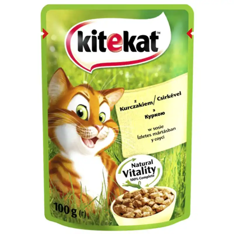 Корм для дорослих котів Kitekat Курка, 100 г, 8194 купити недорого в Україні, фото 1